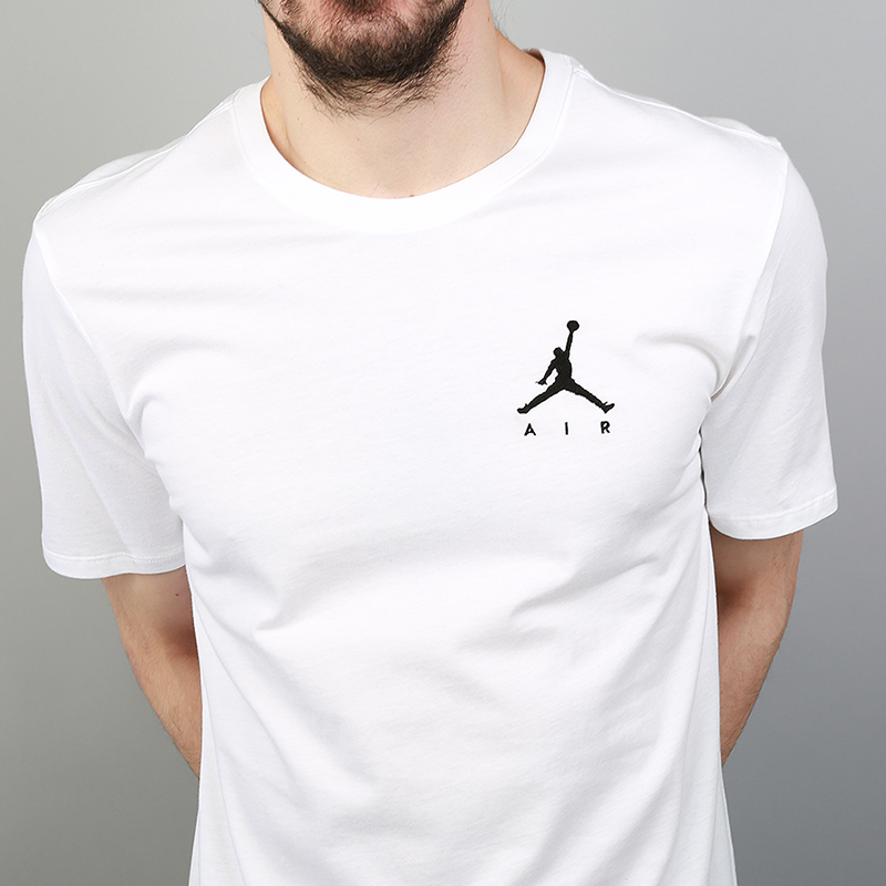 мужская белая футболка Jordan Jumpman Air Embroidered Tee AH5296-100 - цена, описание, фото 2